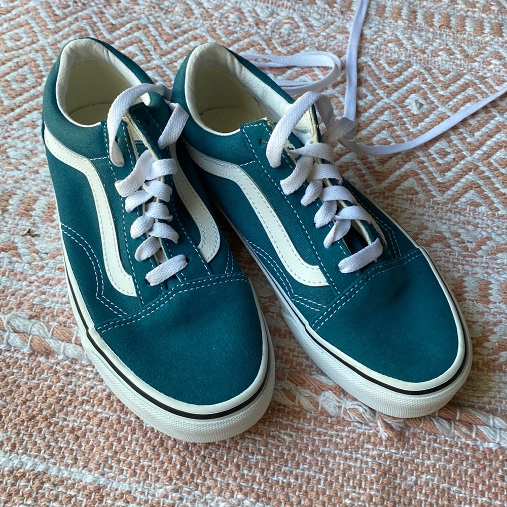 NWOT Teal green Vans